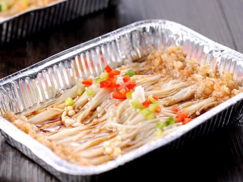 南头镇锡纸烤金针菇